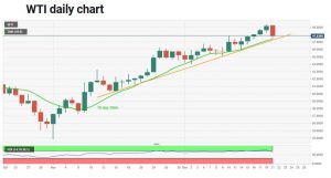 چارت نفت 3 300x161 - تحلیل تکنیکال نفت وست تگزاس اینترمدیت (WTI)؛ دوشنبه ۱ دی