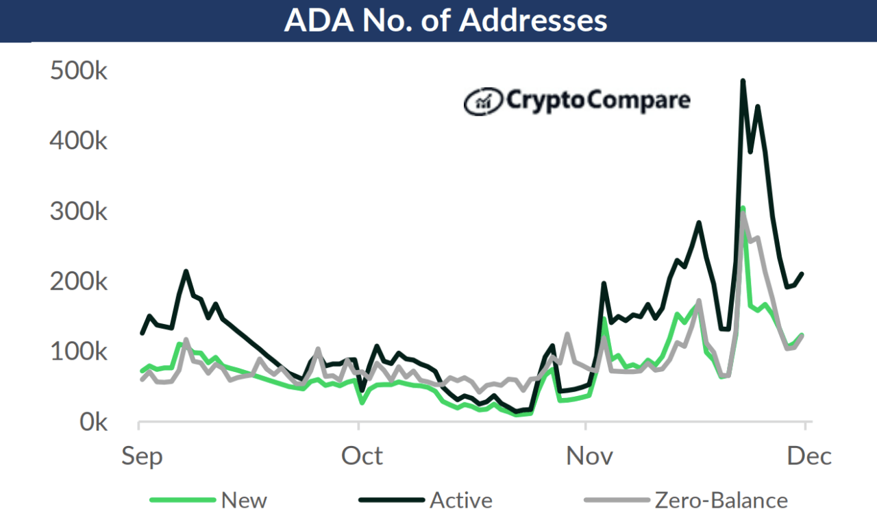add - آدرس های فعال ADA در ماه نوامبر چهار برابر شد